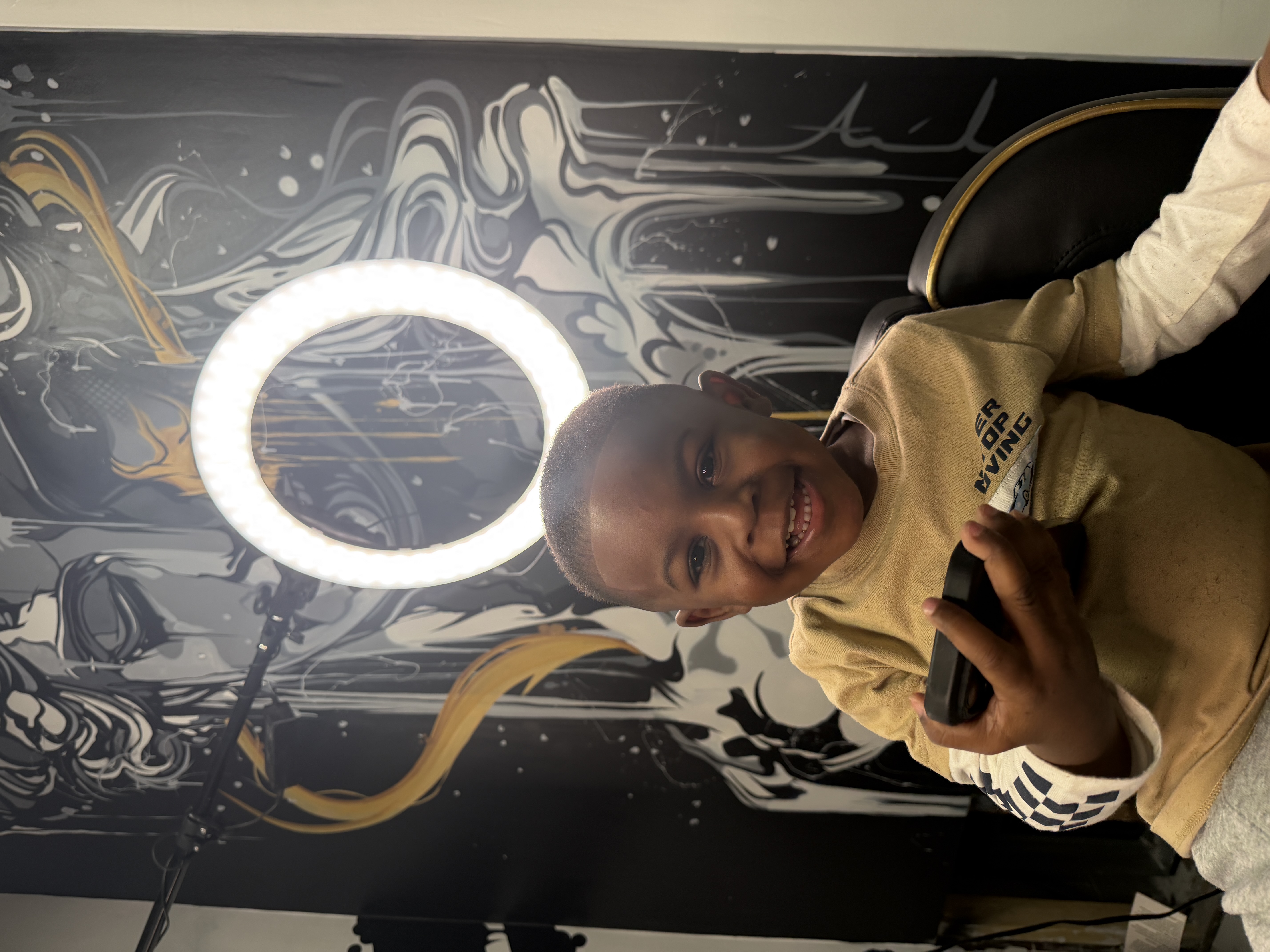 Kids haircut finished at Ace’s Barbershop